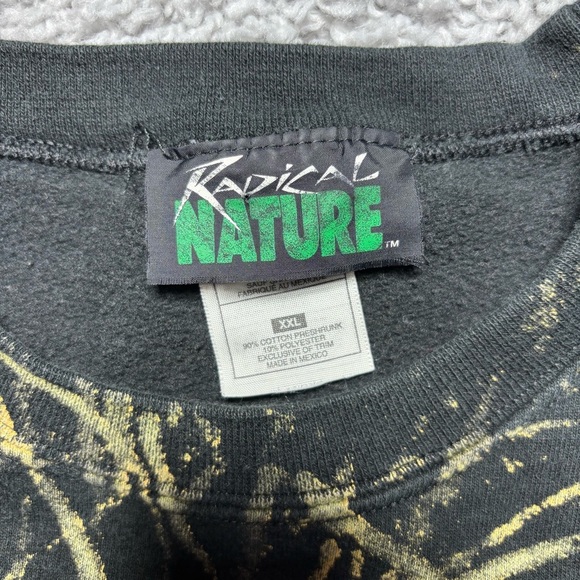 Vintage Radical Nature Sweatshirt Mens XXL Tiger Realistic Nature Crewneck Print - Picture 2 of 4